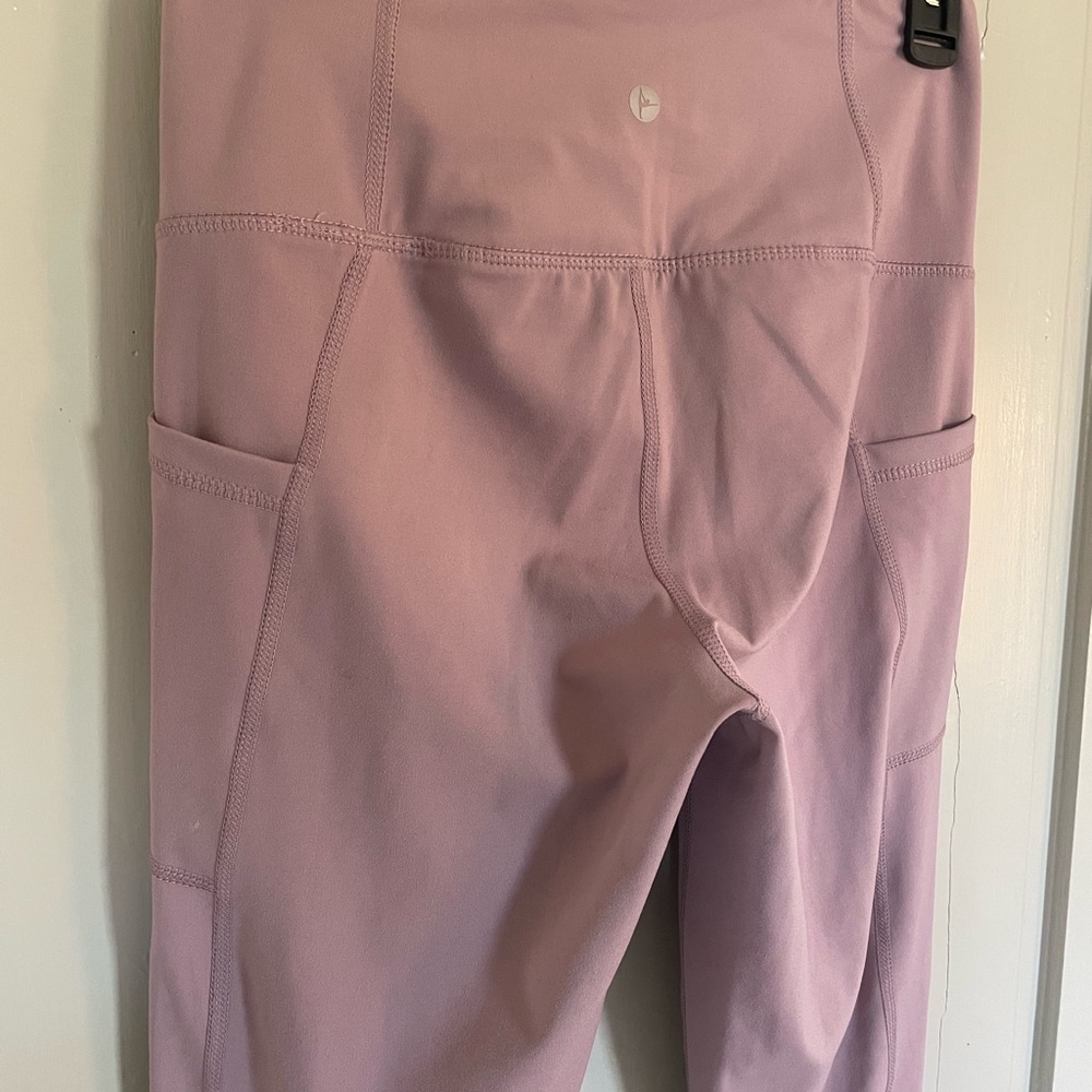 90 Degree By Reflex Mauve Pink High-Waisted Legging With Side Pocket Active Yoga - Picture 8 of 9